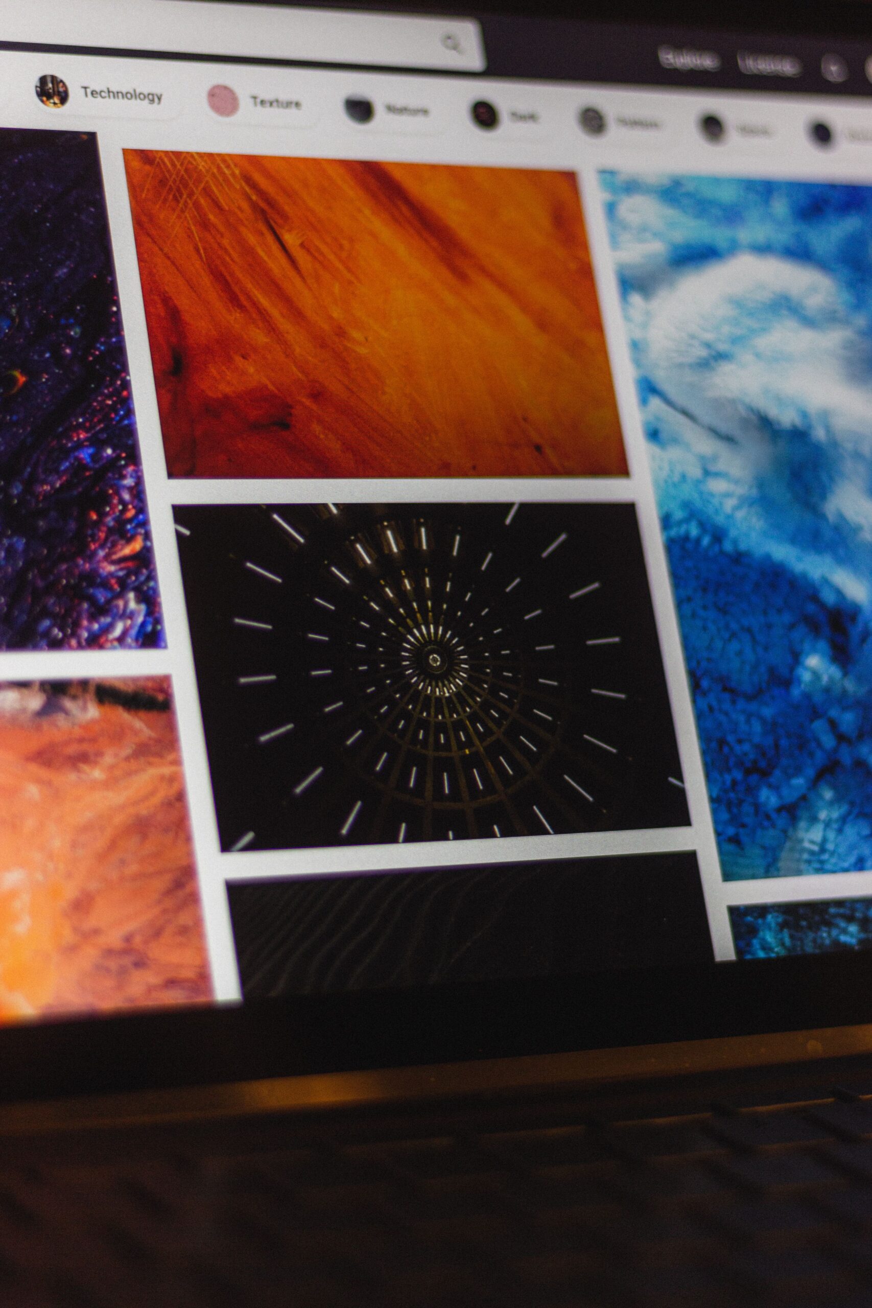 Website design workspace on a laptop screen